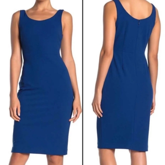 Betsey Johnson Dresses & Skirts - Betsey Johnson Scoop Neck Classic Sleeveless Sheath Dress - Royal Blue Size 2
